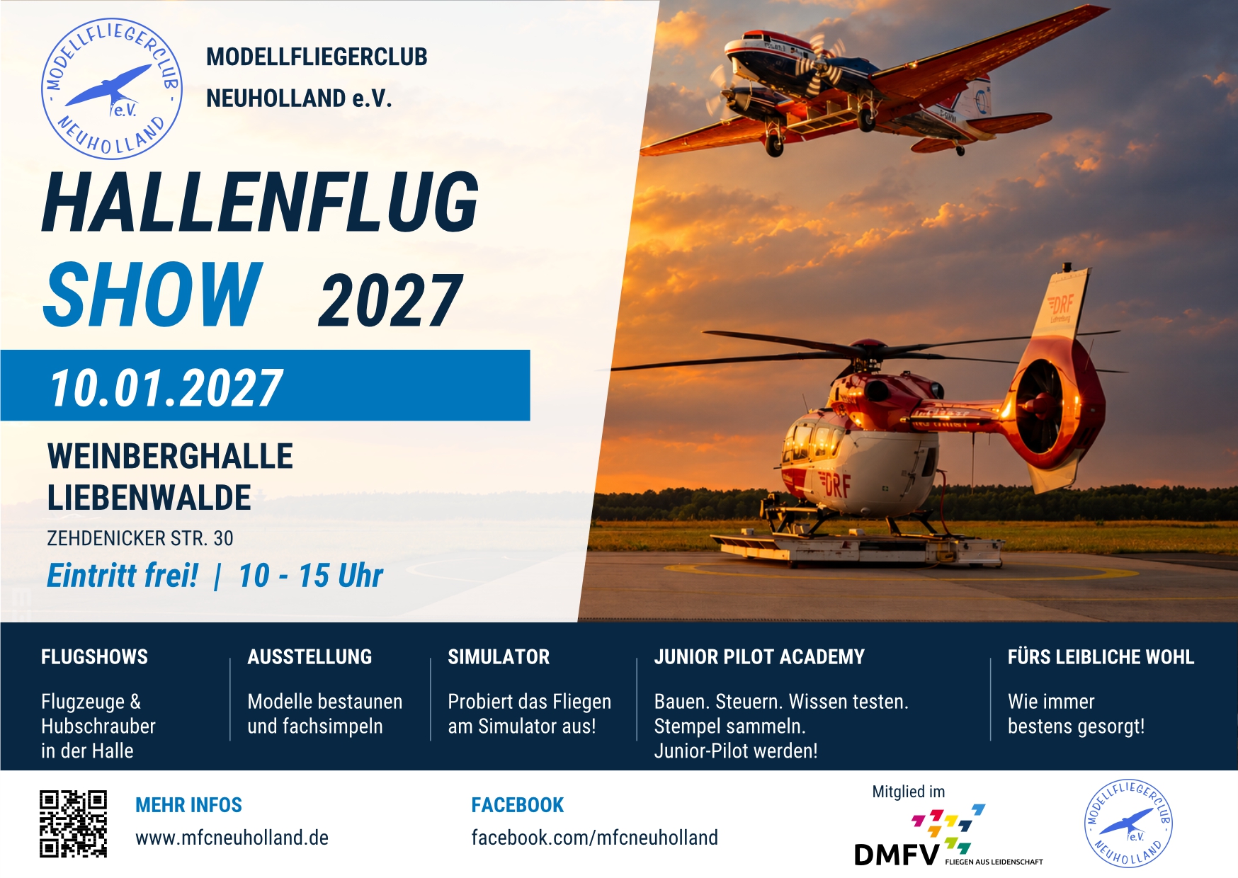 ✈️ Hallenflugshow 2027 des MFC Neuholland e.V. 🚁